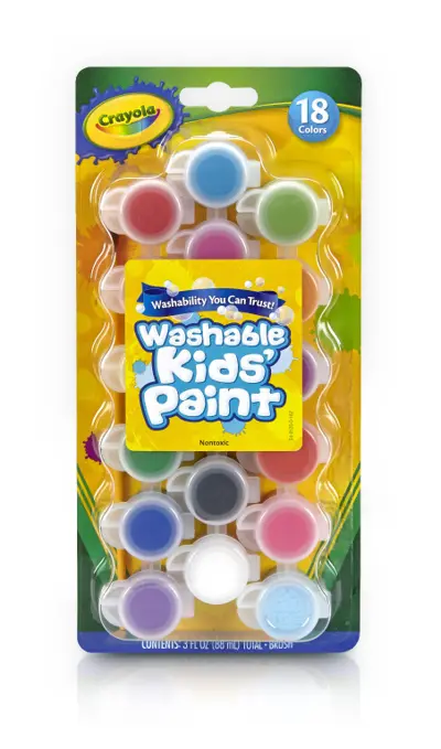 Wholesale 18-Color Washable Paint Pots With Brush(234x$3.61)