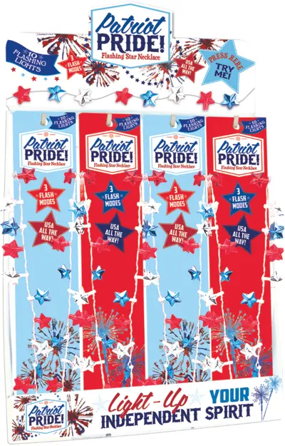 Wholesale Lotsa Lites Flashing Holiday Necklace W / Display(36x$3.79)