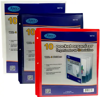 Wholesale 10 Pocket View Organizer(36x$1.76)