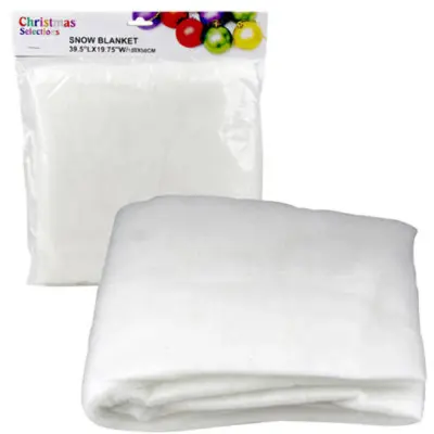 Christmas Selections White Snow Blanket With Glitter(36x$1.65)