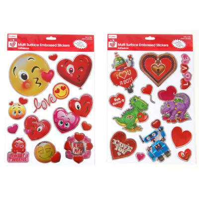 Embossed Foil Multi-Surface Stickers In 2 Assorted Designs(48x$1.60)