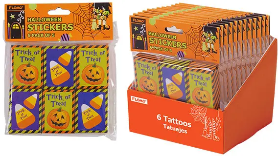 Wholesale Halloween Stickers In a PDQ Display(24x$1.55)