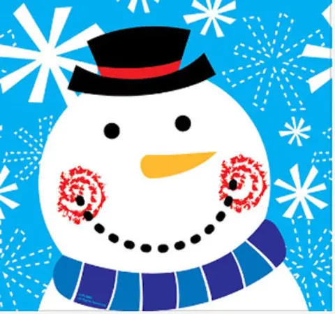 Wholesale Snowman Printed Luncheon Napkins(24x$1.55)