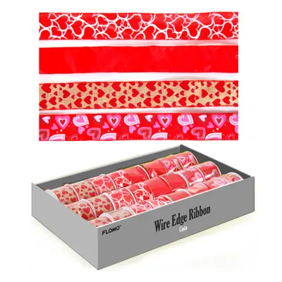 Wholesale Heart Designed Wire Edge Ribbon(48x$1.49)