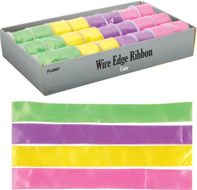 Wholesale Spring Color Satin Wire Edge Ribbon(48x$1.49)