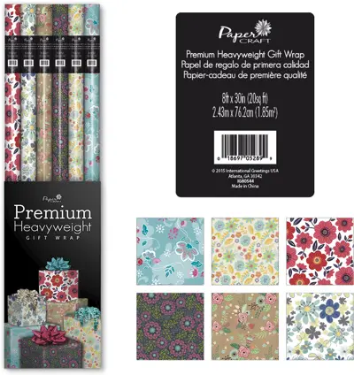PaperCraft Premium Heavyweight Gift Roll Wrap Assortment - 2(36x$1.18)