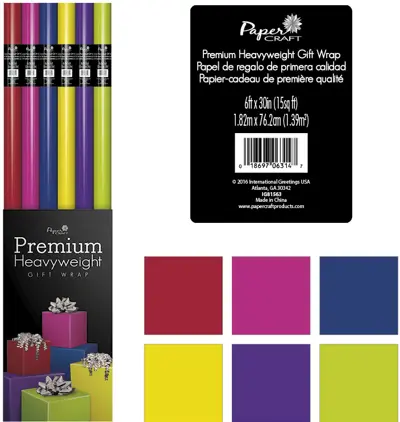PaperCraft Premium Heavyweight Gift Roll Wrap Assortment - 1(36x$1.18)