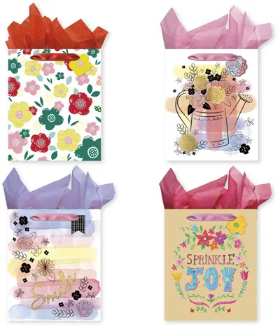 Wholesale Large Gift Bags - 4 Patterns(48x$1.02)