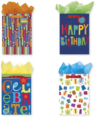 Wholesale Jumbo Birthday Gift Bags(48x$1.22)
