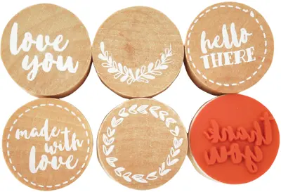 Lucky Dip Red Rubber Stamps 1.25" 6 / Pkg-Just For You(4x$7.08)