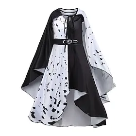 Book Week 2026 Kids Girls' Dress Polka Dot Sleeveless Performance Halloween Holiday Costume Polyester Asymmetrical A Line Dress Summer Spring 4-12 Years Black