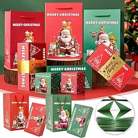 Christmas Pop-Up Box Foldable Christmas Money Bounce Box Surprise box gift box DIY Unique Folding Bouncing Cash Pop Up Gift Boxes for Birthday, Christmas, Anni