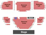 Forbes Hall at Clark Center For The Performing Arts seating map