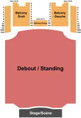 Olympia Theatre - Montreal seating map