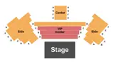 V2 V Theater Upstairs Showroom - Planet Hollywood Resort & Casino seating map