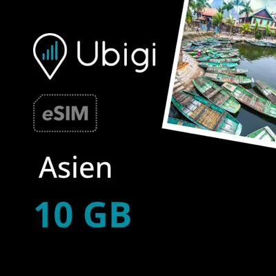 Prepaid-eSIM Asien - 10GB - Ubigi