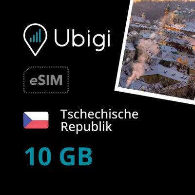 Prepaid-eSIM Tschechische Republik - 10GB - Ubigi