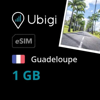 Prepaid-eSIM Guadeloupe - 1GB - Ubigi