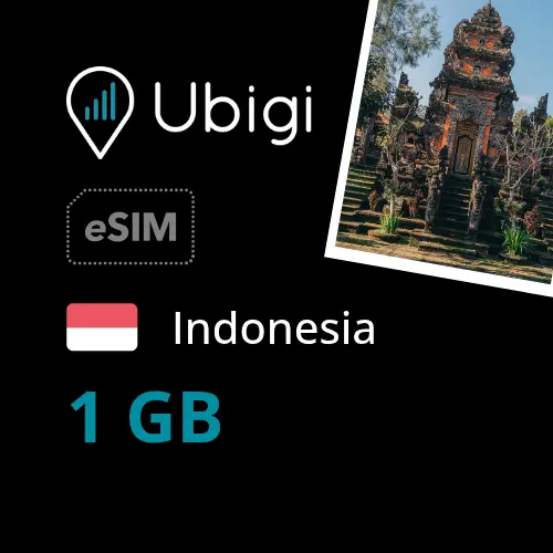 Indonesia Prepaid eSIM data plan - 1GB| Ubigi