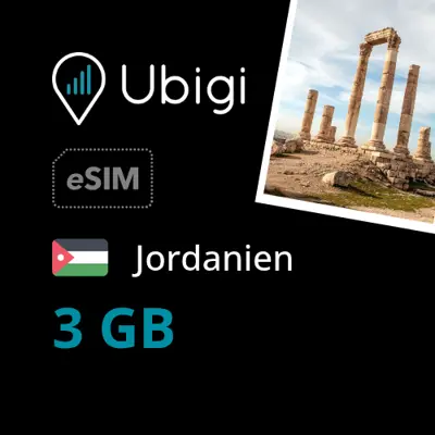 Prepaid-eSIM Jordanien - 3GB - Ubigi