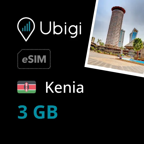 Prepaid-eSIM Kenia - 3GB - Ubigi