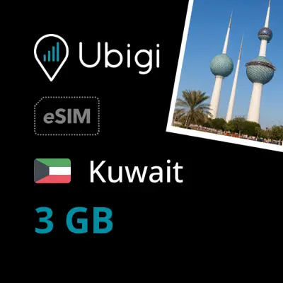 Prepaid-eSIM Kuwait - 3GB - Ubigi