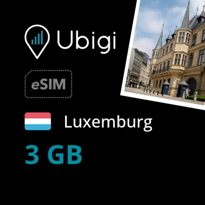 Prepaid-eSIM Luxemburg - 3GB - Ubigi