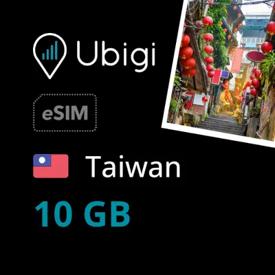 Prepaid-eSIM Taiwan - 10GB - Ubigi