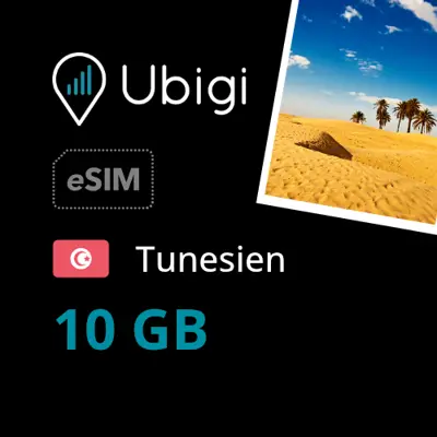 Prepaid-eSIM Tunesien - 10GB - Ubigi