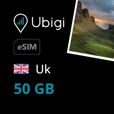 Prepaid-eSIM UK - 50GB - Ubigi